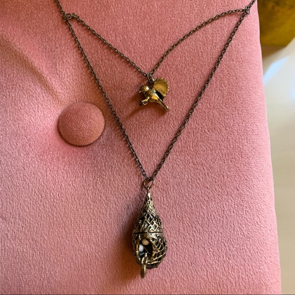 Jewelry - 🐦 Baya Nest Necklace in Antique Gold Finish